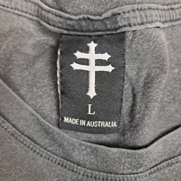 No Tomorrow NTMRW Faded Black Casual T Shirt Mens Size L, Made in Australia - Picture 7 of 10